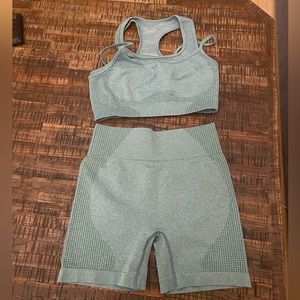 Amazon blue workout set size medium